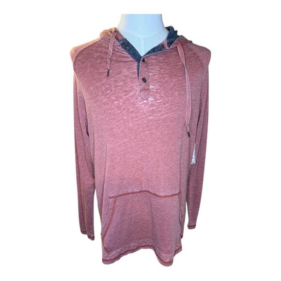 NEW Flag & Anthem Men's Pullover Hoodie Brick Red & Gray Size‎ Medium NWT - Picture 1 of 7